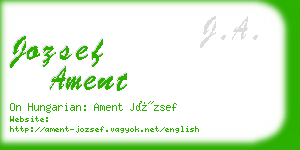 jozsef ament business card